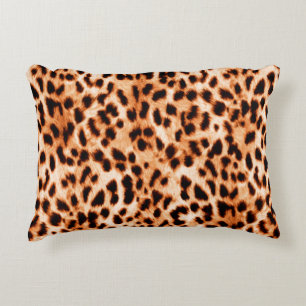 Leopard print texture decorative cushion