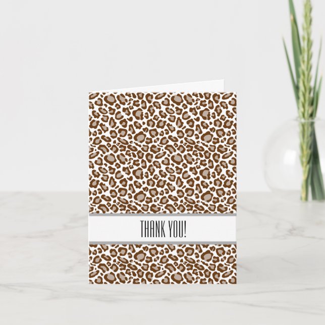 Leopard Print Thank You Card (Front)