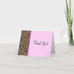 Leopard Print Thank You Card