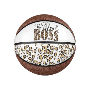 Leopard Print The Real Boss Mini Basketball