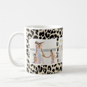 Leopard Print Three Photo Collage Coffee Mug