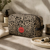 Leopard Print Toiletry Bag | Stylish Cosmetic Case
