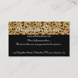 Leopard Print Topper Business Card