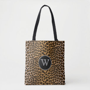 Leopard print tote bag