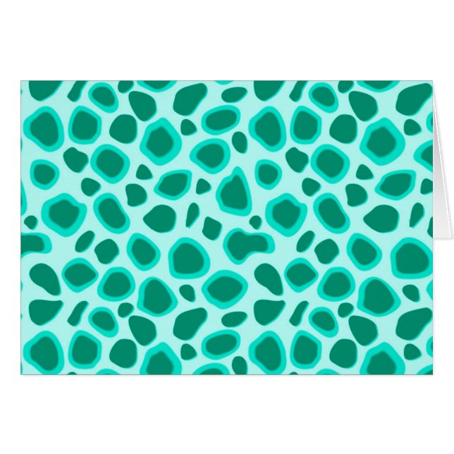 Leopard Print - Turquoise and Aqua (Front Horizontal)