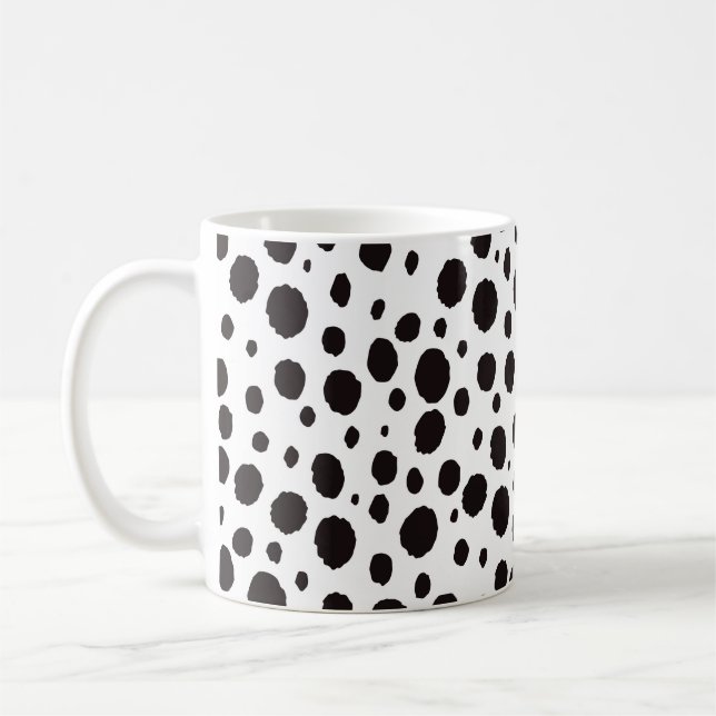 Leopard Print Vintage Seamless Design Coffee Mug (Left)