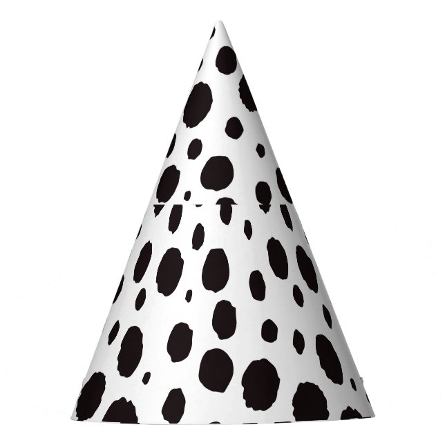 Leopard Print Vintage Seamless Design Party Hat (Front)