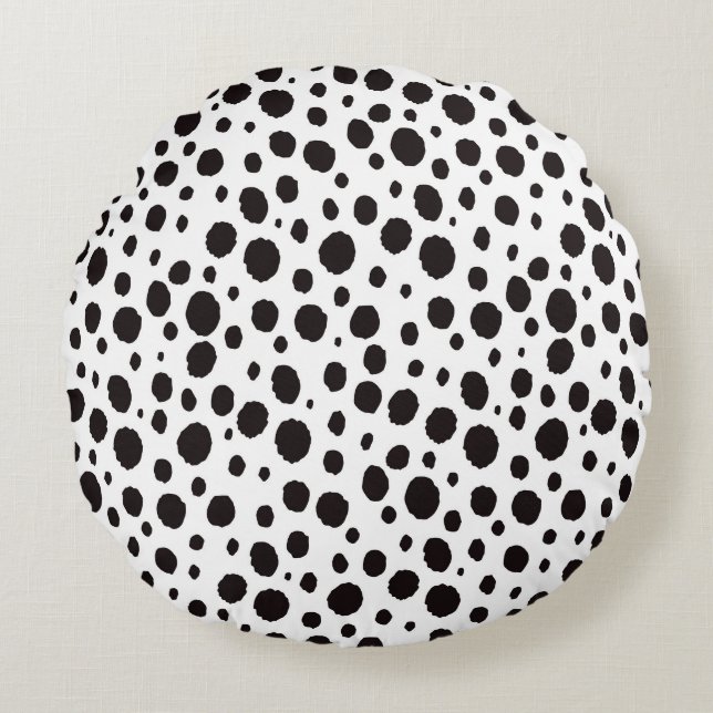 Leopard Print Vintage Seamless Design Round Cushion (Front)