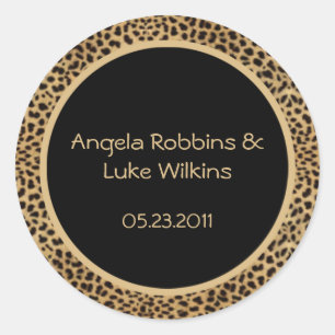 Leopard Print Wedding Stickers