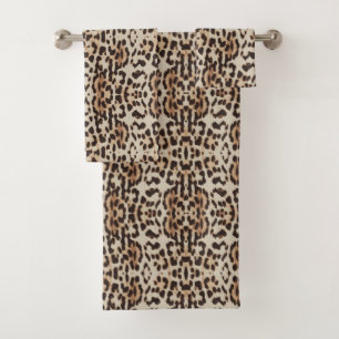 Leopard Print Wild Animal Bath Towel Set