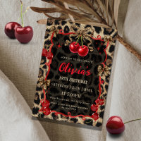 Leopard Print Wild Cherry Glam Birthday