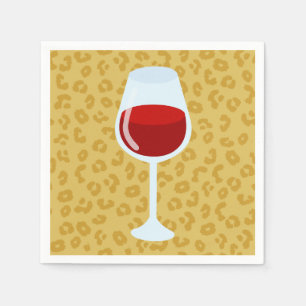 Leopard Print Wine Glass Napkin