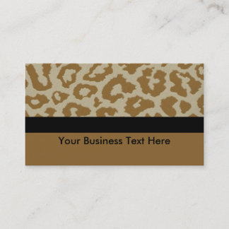 leopard print with black stripe business card