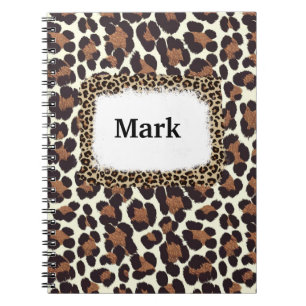 Leopard Print with Name Notebook