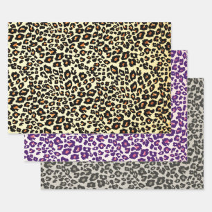 Leopard Print Wrapping Craft Paper in Colors