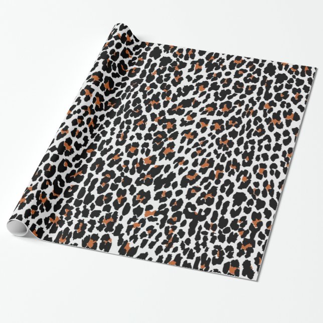 Leopard Print Wrapping Paper (Unrolled)