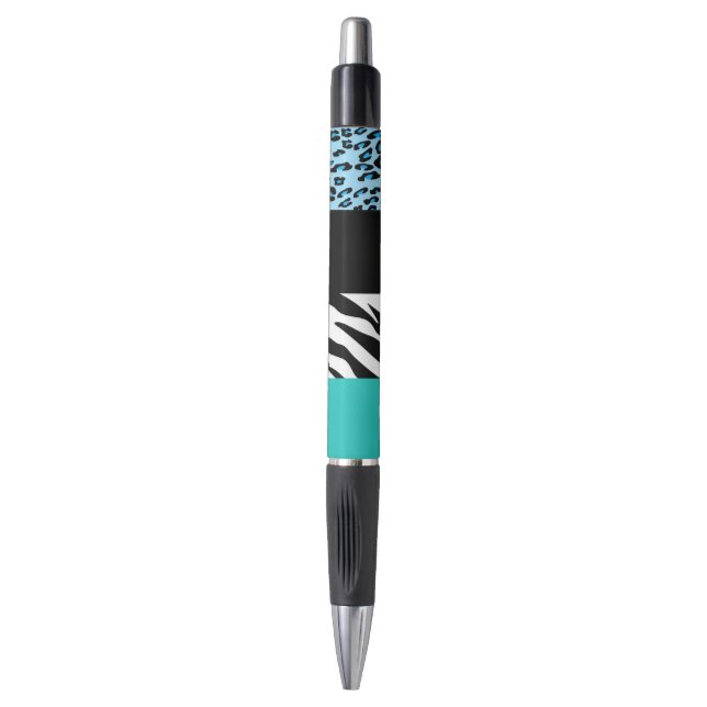 Leopard Print, Zebra Print, Animal Print, Blue (Front Vertical)