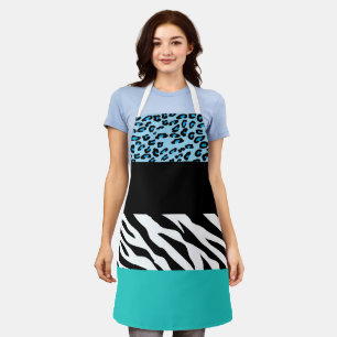 Leopard Print, Zebra Print, Animal Print, Blue Apron