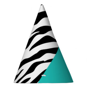 Leopard Print, Zebra Print, Animal Print, Blue Party Hat