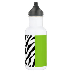 Leopard Print, Zebra Print, Animal Print, Green 532 Ml Water Bottle