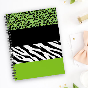 Leopard Print, Zebra Print, Animal Print, Green Planner