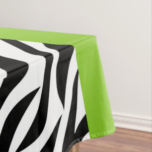 Leopard Print, Zebra Print, Animal Print, Green Tablecloth