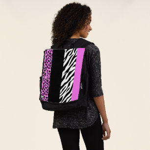 Leopard Print, Zebra Print, Animal Print, Pink  Backpack