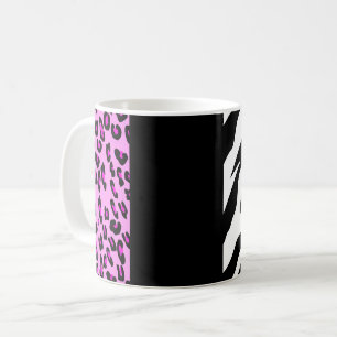 Leopard Print, Zebra Print, Animal Print, Pink Coffee Mug