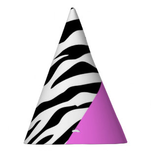 Leopard Print, Zebra Print, Animal Print, Pink Party Hat
