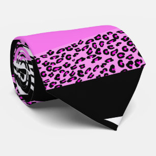 Leopard Print, Zebra Print, Animal Print, Pink Tie