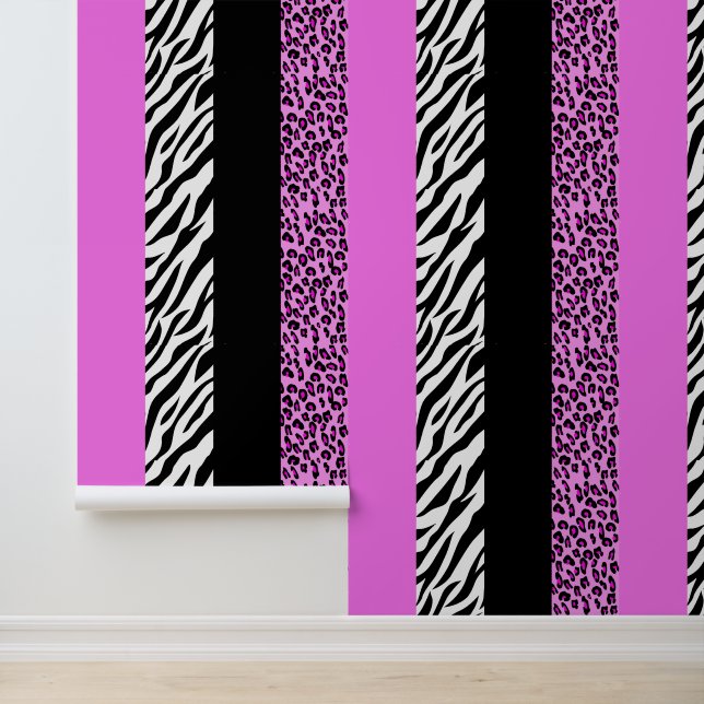 Leopard Print, Zebra Print, Animal Print, Pink Wallpaper (Application)