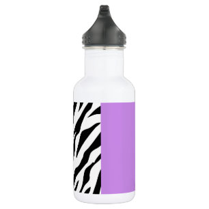 Leopard Print, Zebra Print, Animal Print, Purple 532 Ml Water Bottle