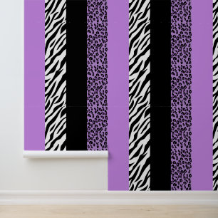Leopard Print, Zebra Print, Animal Print, Purple Wallpaper