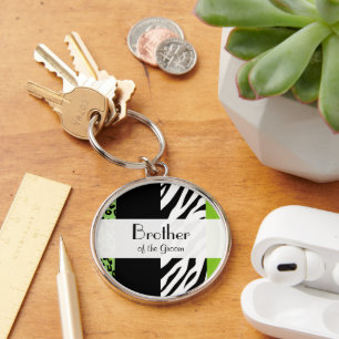 Leopard Print, Zebra Print, Animal Print, Wedding Key Ring