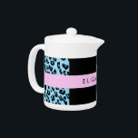 Leopard Print, Zebra Print, Blue, Your Name<br><div class="desc">Elegant,  stylish and sophisticated leopard and zebra pattern in blue colour. Modern and trendy gift,  perfect for the animal print lover in your life. Personalise by adding your name,  nickname,  monogram or initials.</div>