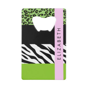 Leopard Print, Zebra Print, Green, Your Name