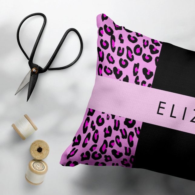 Leopard Print, Zebra Print, Pink, Your Name Pillowcase (Creator Uploaded)