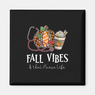Leopard Pumpkin Fall Vibes And That Nurse Life Magnet