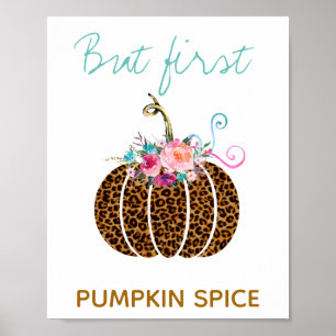 Leopard pumpkin poster