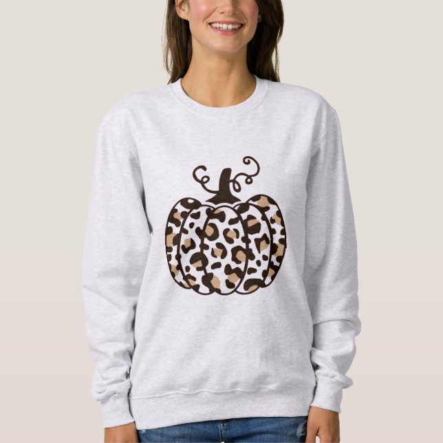 Leopard Pumpkin thanksgiving Sweatshirt (Front)