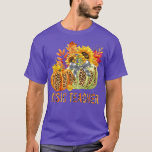 Leopard Pumpkins Music Teacher Fall Autumn Thanksg T-Shirt