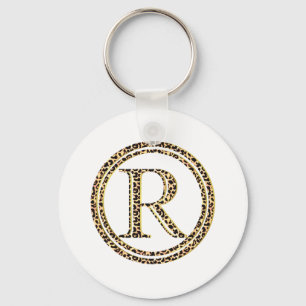 Leopard R Key Ring