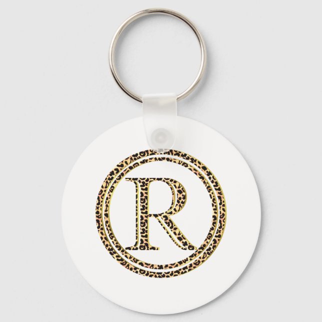 Leopard R Key Ring (Front)