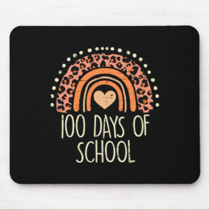 Leopard Rainbow 100 Days School Cute 100th Day Tea Mouse Mat