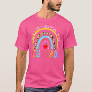 Leopard Rainbow 6th Grade Back To School First Day T-Shirt