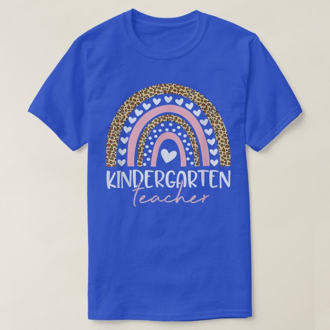 Leopard Rainbow Back To School 2022 For Kindergart T-Shirt (Design Front)