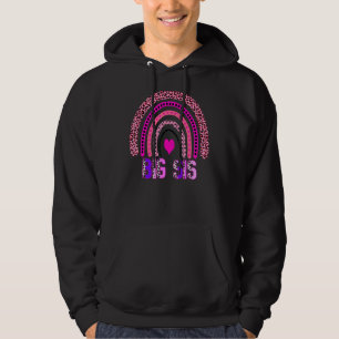 Leopard Rainbow Big Sis Sister Mother's Day Mama M Hoodie