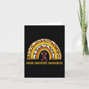Leopard Rainbow Brain Aneurysm Warrior Card
