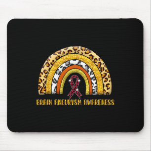 Leopard Rainbow Brain Aneurysm Warrior Mouse Mat