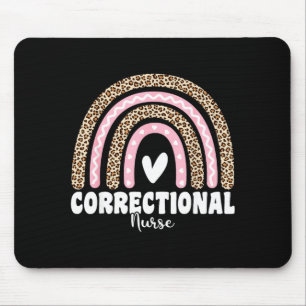Leopard rainbow correctional nurse forensic nursin mouse mat